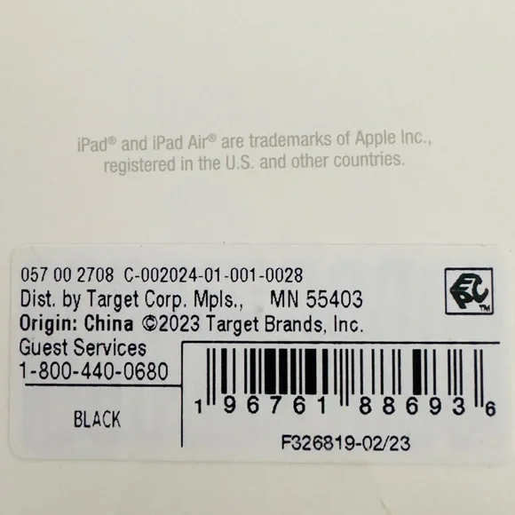 Apple 10.2” iPad & 10.5” iPad Air Black tablet case - stylus holder heyday NIB - Picture 5 of 5